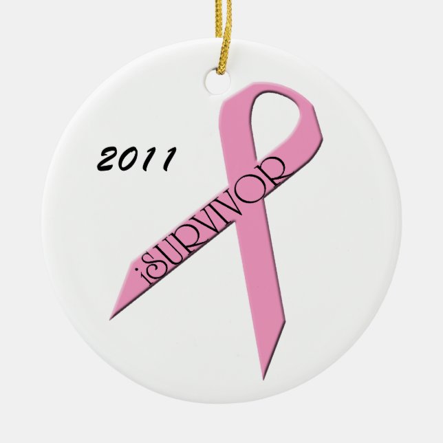 ornamento do sobrevivente do cancro da mama do (Frente)