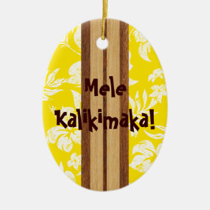 Ornamento do surfboard Sunset Beach Vintage