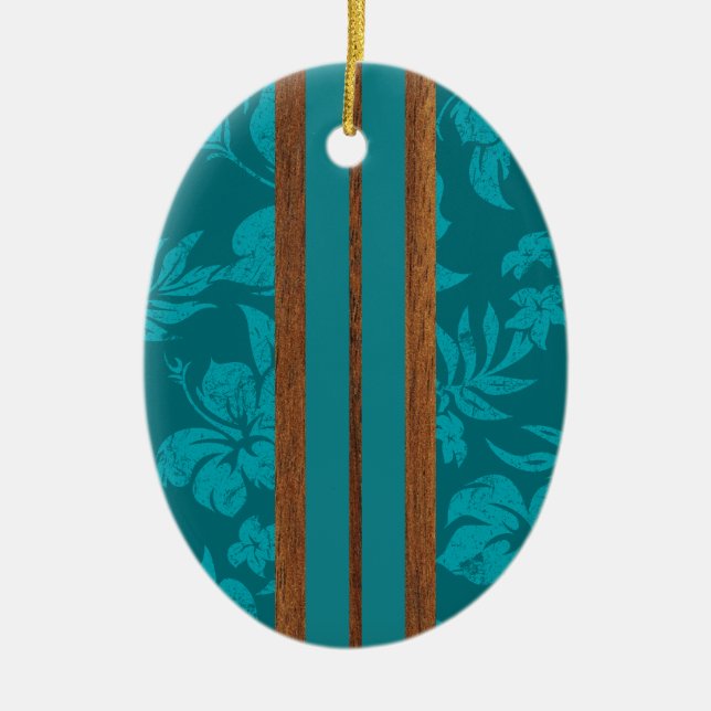 Ornamento do surfboard Sunset Beach Vintage (Frente)