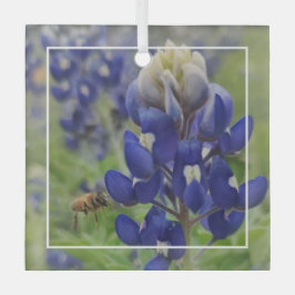 Ornamento do Texas Bluebonnet Glass