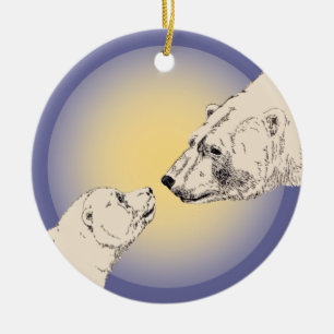 Ornamento do Urso Polar Manipulando Presentes do U