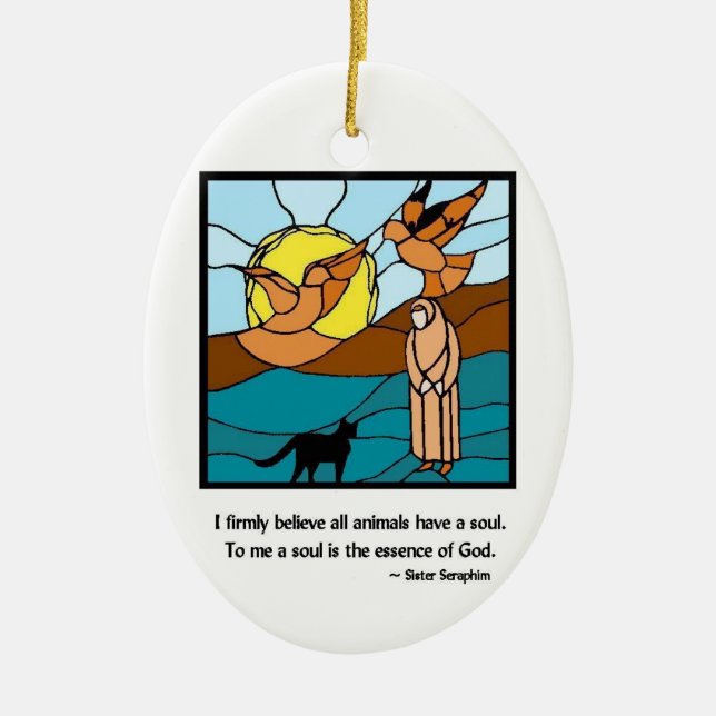 Ornamento do vidro manchado dos Seraphim da irmã (Frente)