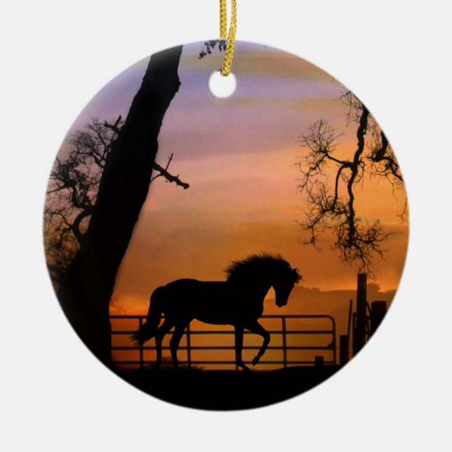 Ornamento do Xmas de Cavalo Cinto (Frente)