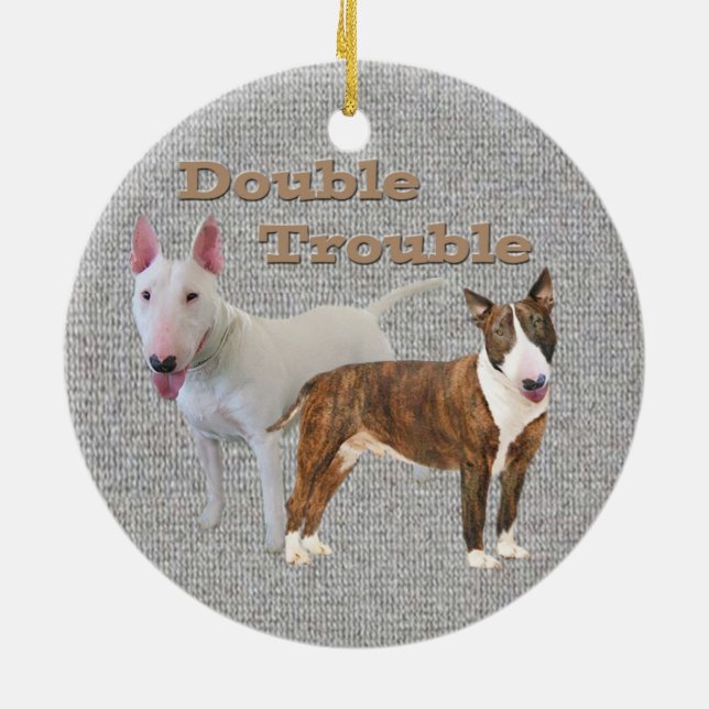 Ornamento dobro do problema de bull terrier (Traseira)