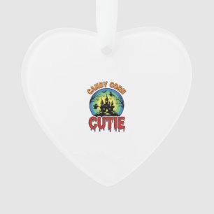 Ornamento Doce Cute de Milho Design de Castelo de Halloween