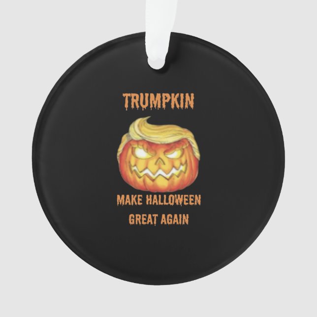 Ornamento Docinho, Trumpkin, Halloween Clássico (Frente)