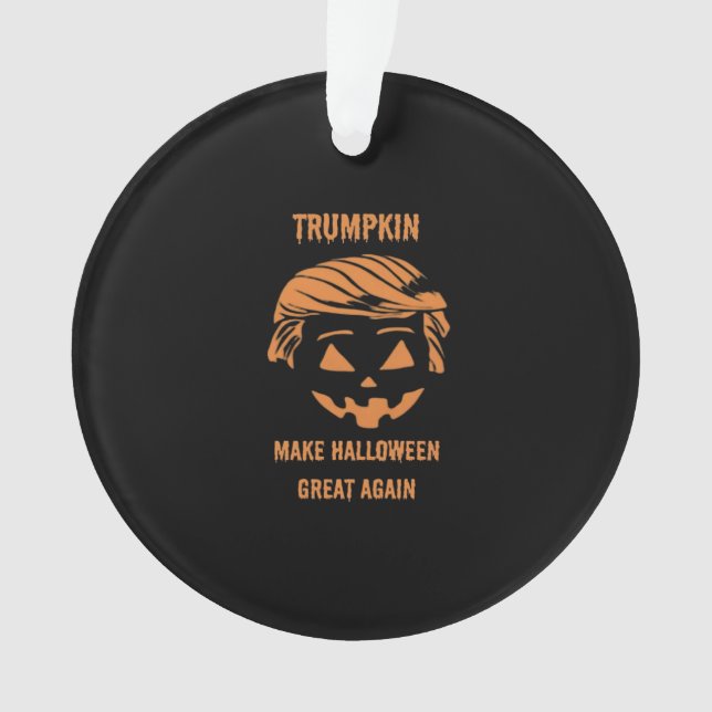 Ornamento Docinho, Trumpkin, Halloween Merch Classic (Frente)