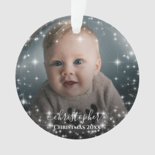 Ornamento Dois quadros do Sparkle de Fotografias com Nomes d