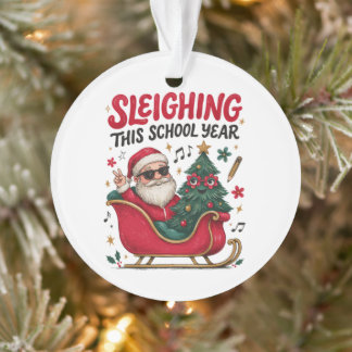 Ornamento Dominando Este Ano Letivo Natal Papai Noel Profess