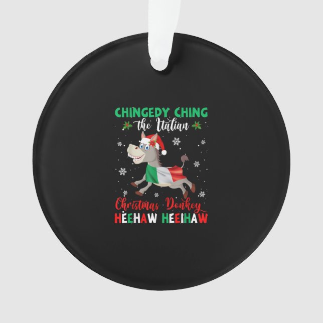 Ornamento Dominick O Donkey Italiano De Natal (Frente)