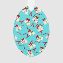 Domino Design Ornament - Aqua