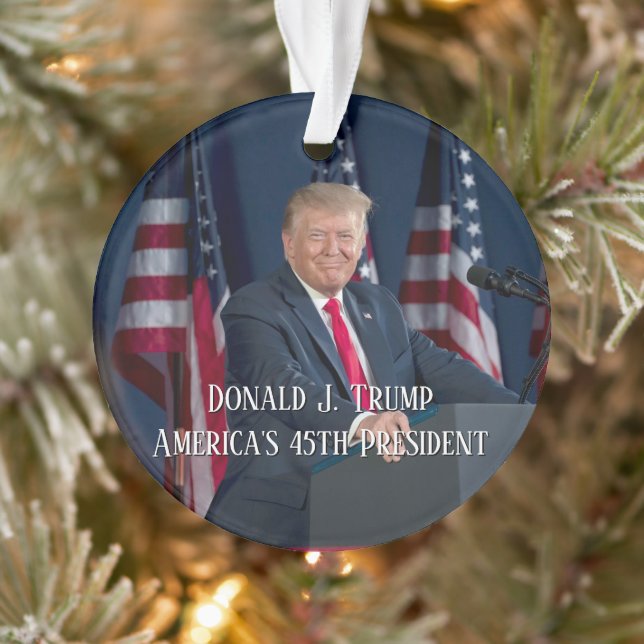 Ornamento Donald J. Trump 45º Presidente Keepsaame (Árvore)