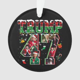 Ornamento Donald Trump 47.º Presidente 2024 Papais noeis de