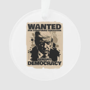 Ornamento Donald Trump Mugshot queria Poster - Contagem de G