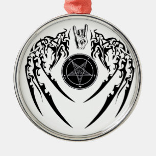 Ornamento dos chifres e das asas de Baphomet da