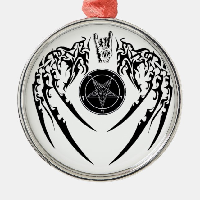 Ornamento dos chifres e das asas de Baphomet da (Frente)