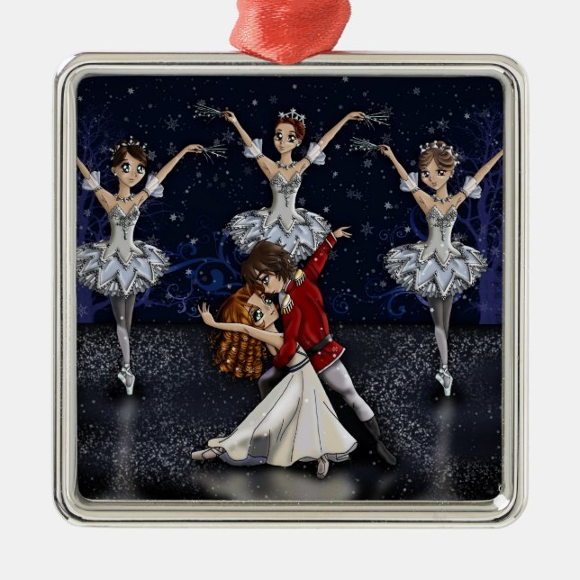 Ornamento dos flocos de neve do Nutcracker do (Frente)