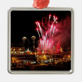 Ornamento dos fogos-de-artifício das luzes de