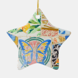 Ornamento dos mosaicos de Guell do parque