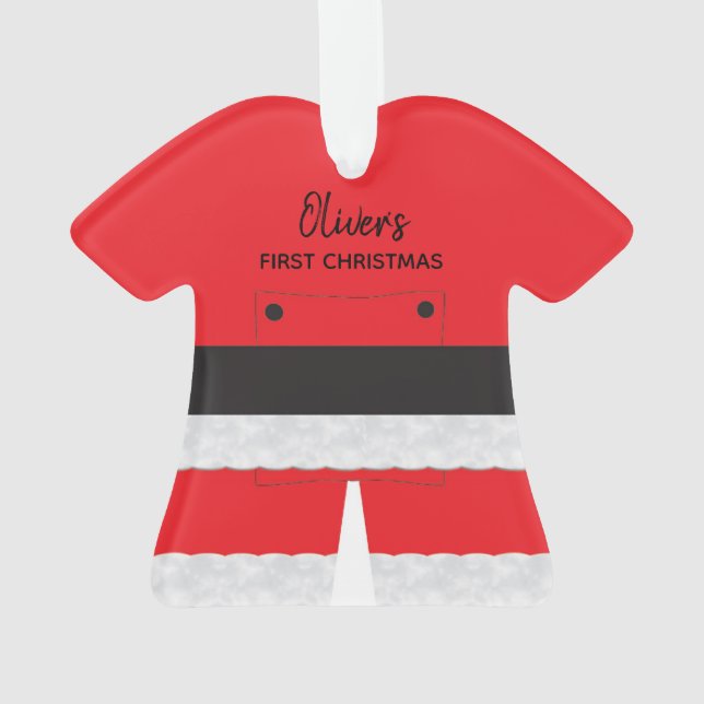 Ornamento dos Papais noeis de Natal do Bebê Bonito (Verso)