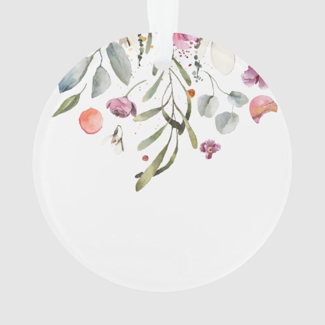 Ornamento Dourada letra MONOGRAM WEDDING PERSONALIZADA (Verso)