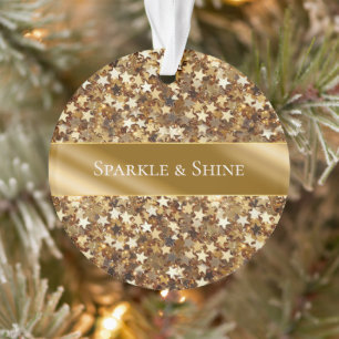 Ornamento Douradas estrelas Sparkle