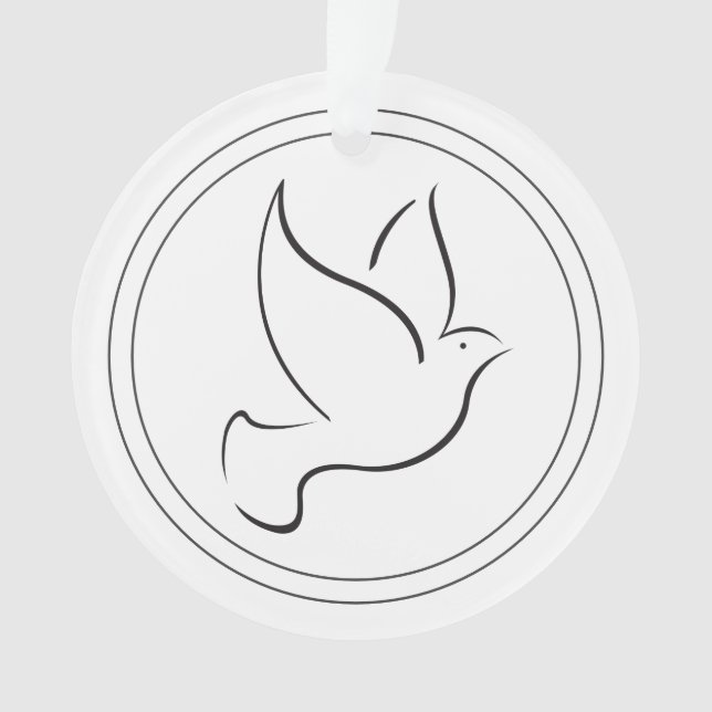 Ornamento Dove Bird of Peace Christmas Personalized Photo (Frente)
