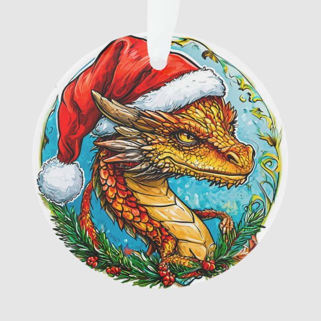Ornamento dragão de Natal (Frente)