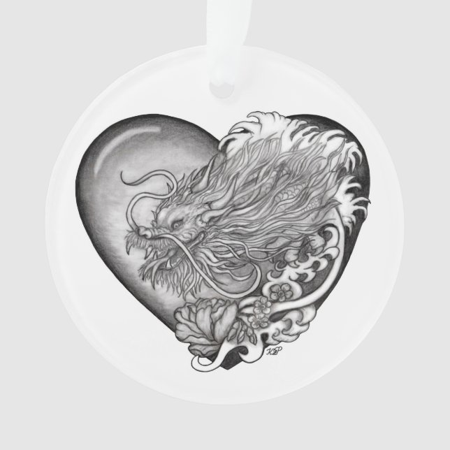 Ornamento Dragão Heart (Frente)