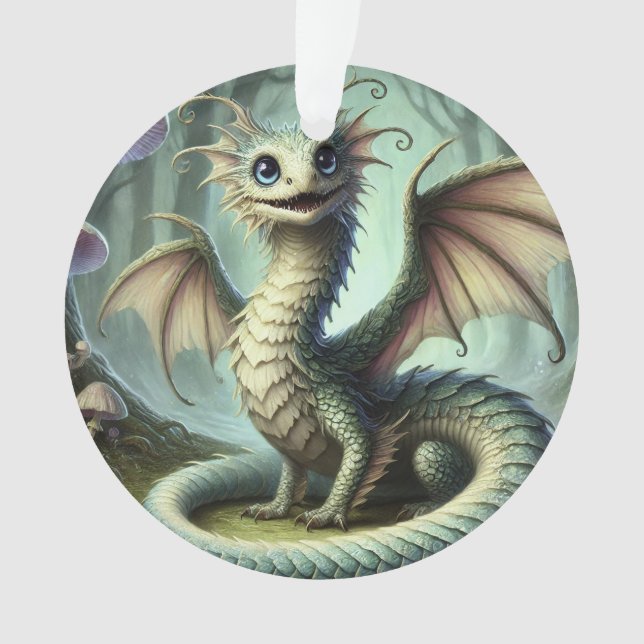 Ornamento Dragão Jabberwocky - Criatura da Fantasia Cuta (Frente)