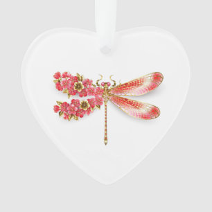 Ornamento Dragonfly com joalheria sakura