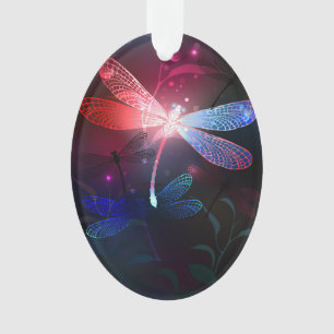 Ornamento Dragonfly vermelha