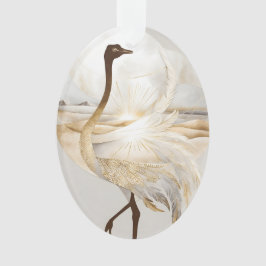 Ornamento Dreamwoven Guardian Ostrich Ornament – Feather of 