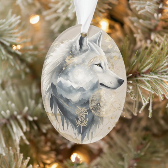 Ornamento Dreamwoven Guardian Wolf Ornament (Árvore)