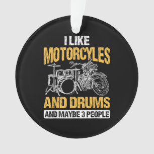 Ornamento Drummer Drummer Eu Gosto De Motociclos E Tambores