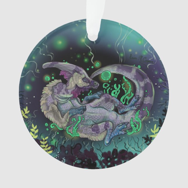 Ornamento Duckbill Dinosaur Art (Frente)