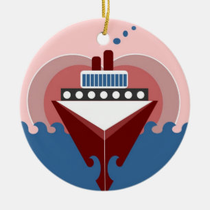 Ornamento Duplo Side Redondo De Cruzeiro Com Amor