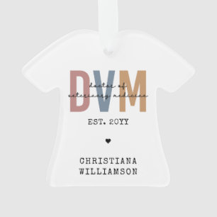 Ornamento DVM Personalizada Doutorado em Medicina Veterinári