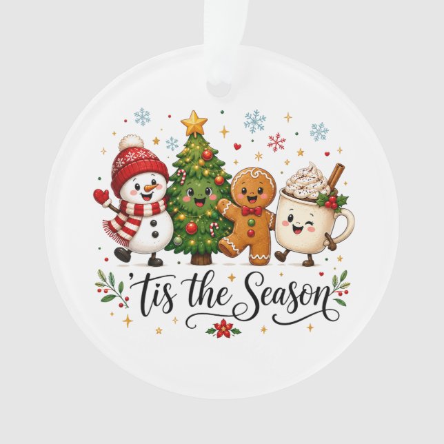 Ornamento É a Temporada de Natal (Frente)