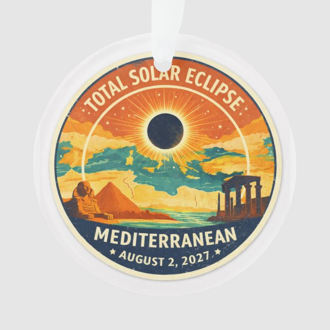 Ornamento Eclipse solar mediterrâneo de 2027 (Frente)