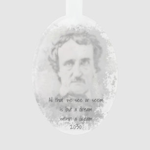 Ornamento Edgar Allan Poe Autor do Poeta Sonha em um sonho