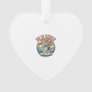 Ornamento Ele É Camiseta Religiosa de Basquete Vintage Rizzi