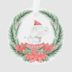 Ornamento Elefante Cute Natal personalizado