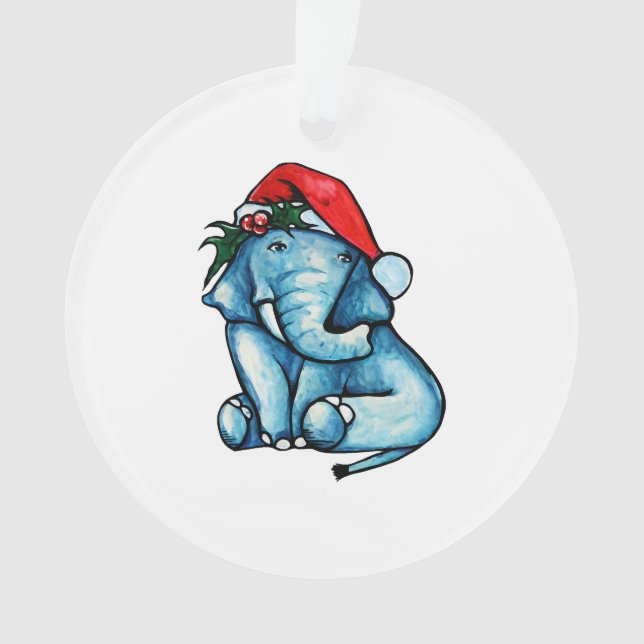 Ornamento Elefante de Natal (Frente)