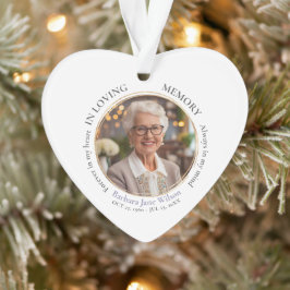 Ornamento Elegant In Loving Memory Memorial Funeral Keepsake