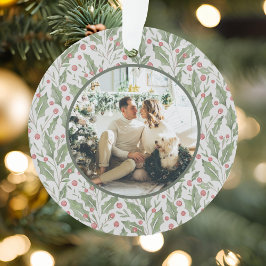 Ornamento Elegant Just Married Newlywed Photo Christmas