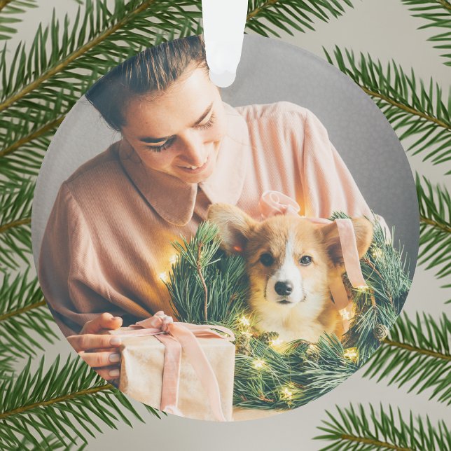 Ornamento Elegant Simple Christmas | Modern Minimal Photo (Criador carregado)