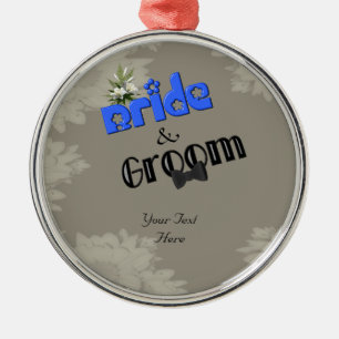 Ornamento elegante do casamento dos noivos