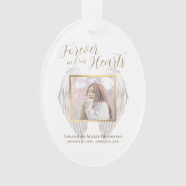 Ornamento Elegante Memorial Forever em Nossa Foto