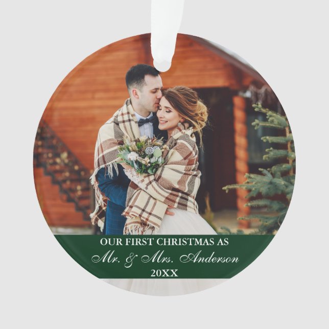 Ornamento Elegante Roteiro Nosso Primeiro Caçador De Natal V (Frente)